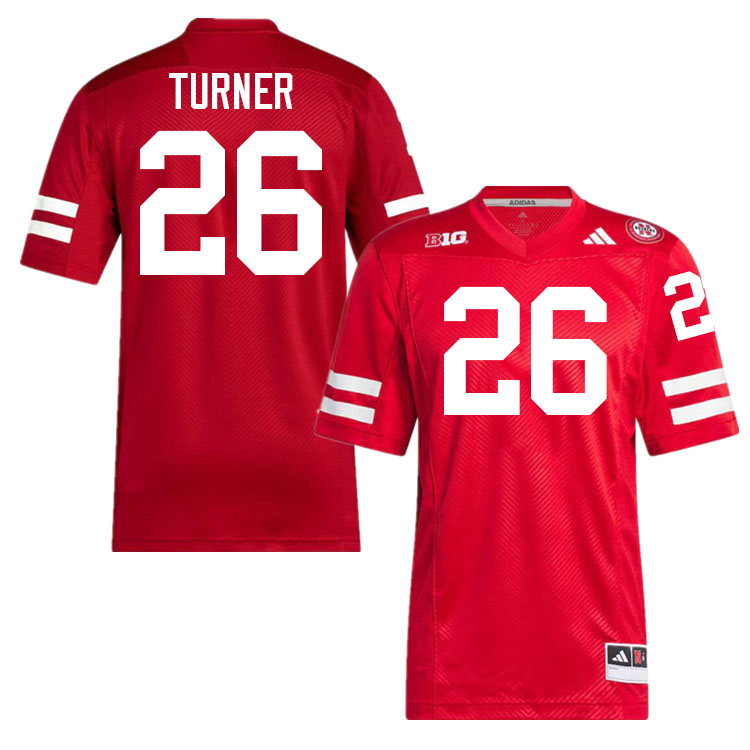 Nebraska Cornhuskers #26 Brice Turner College Football Jersey Stitched-Scarlet Nebraska Cornhuskers #26 Brice Turner College Football Jersey Stitched-Scarlet